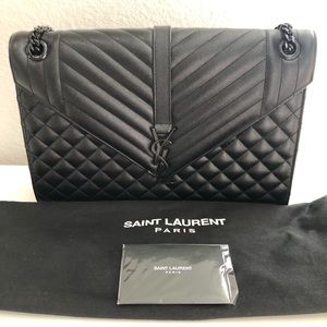 Saint Laurent Large Envelope Monogram Bag